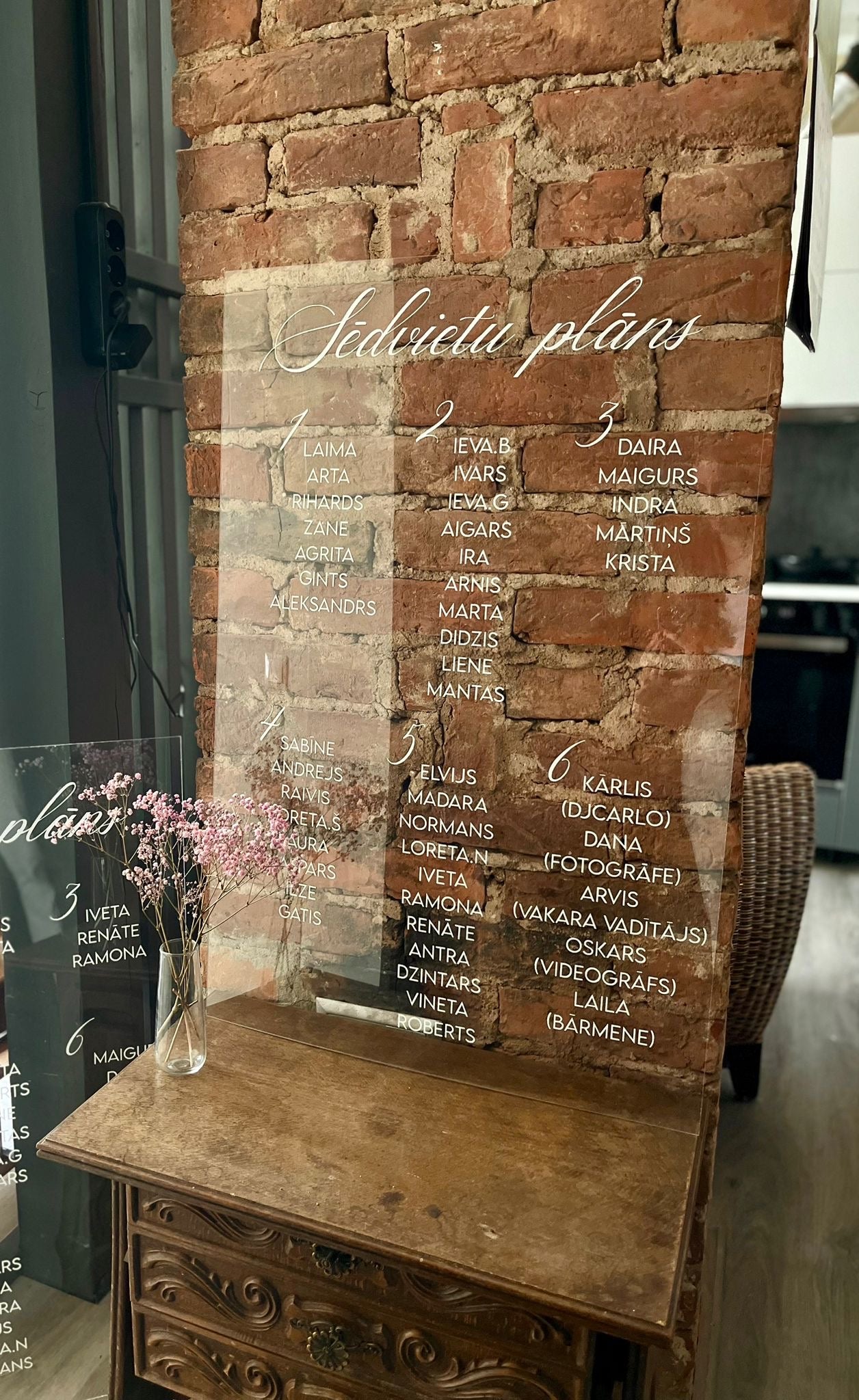 Personalizēta akrila plāksne “Sēdvietu plāns”