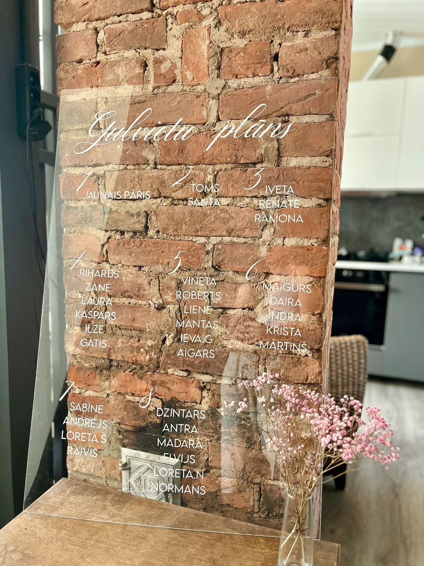Personalizēta akrila plāksne “Sēdvietu plāns”
