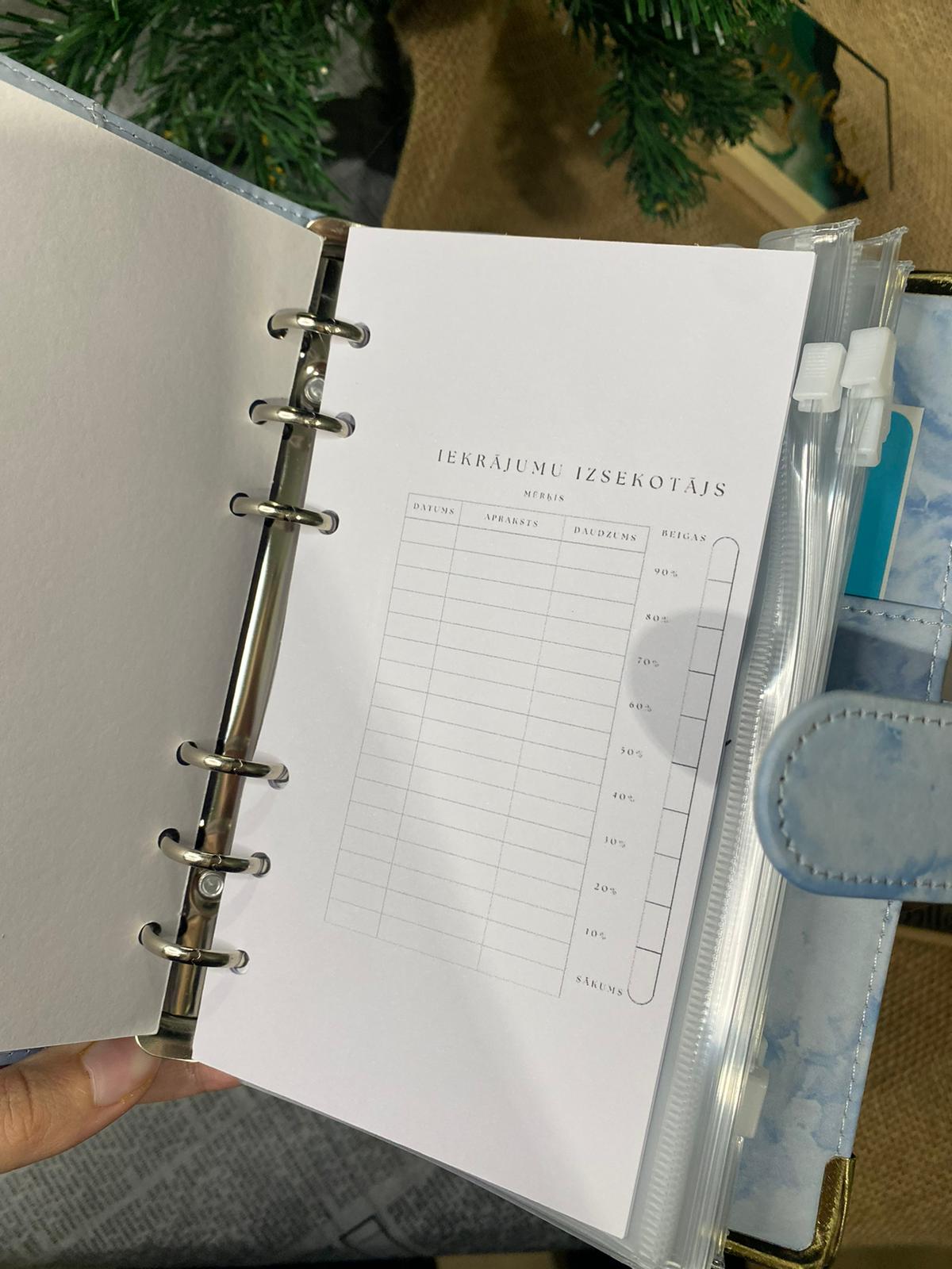 Pasteļzils marmora personalizēts finanšu planotājs