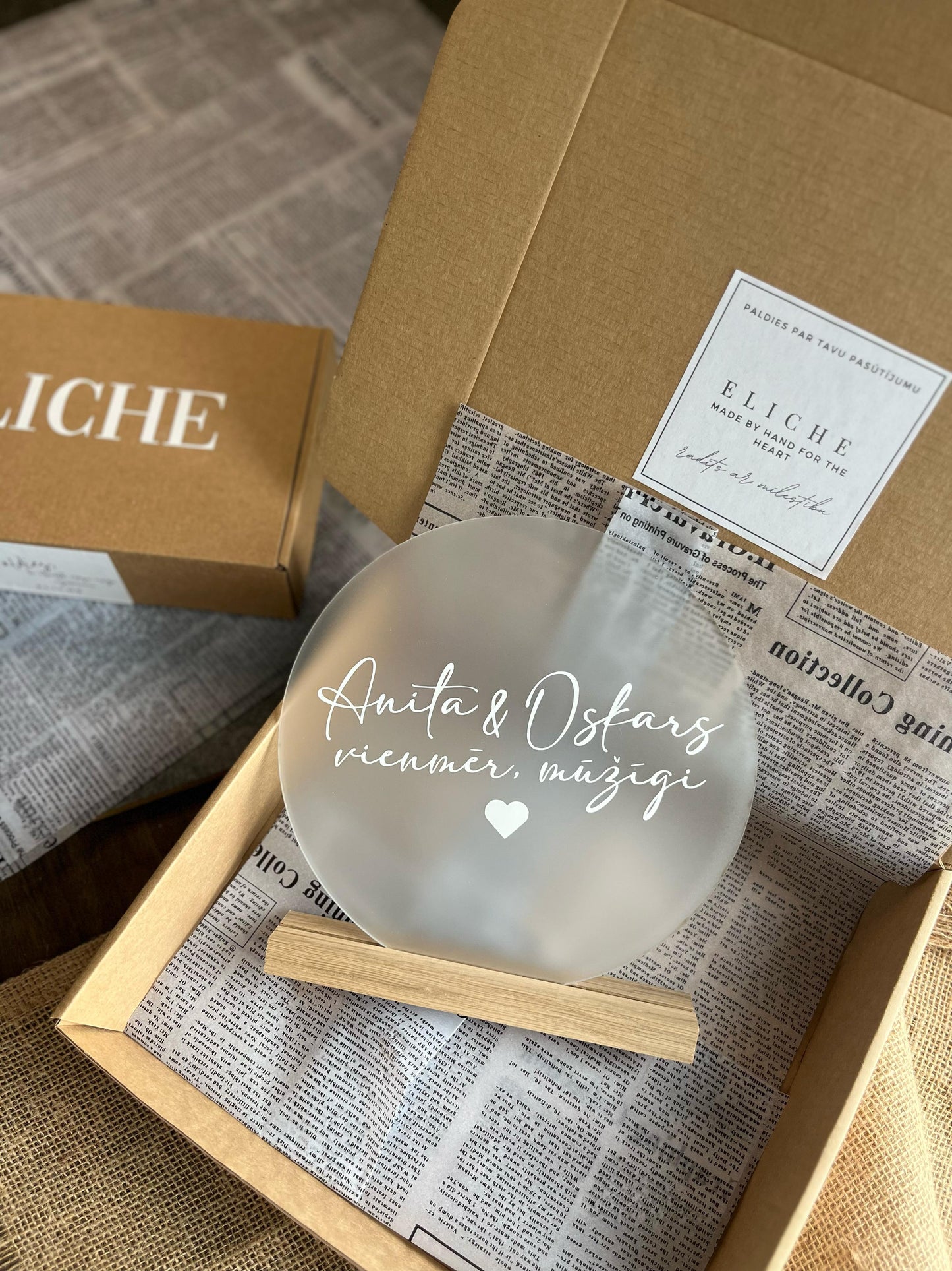 Personalizēts dekors apļa formā