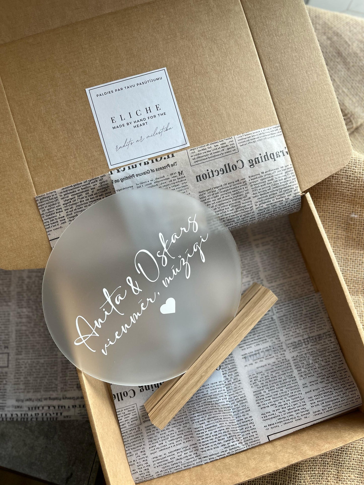 Personalizēts dekors apļa formā