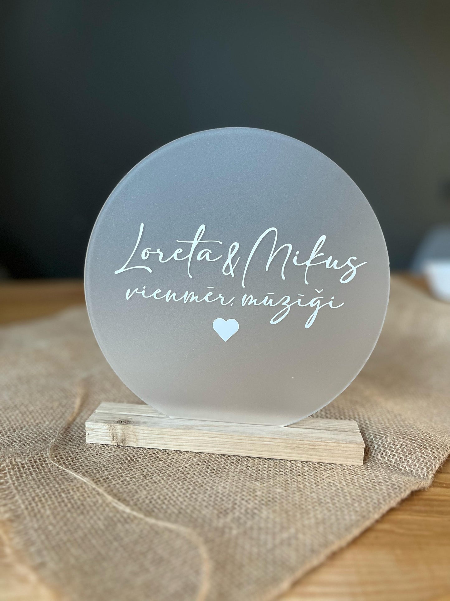 Personalizēts dekors apļa formā