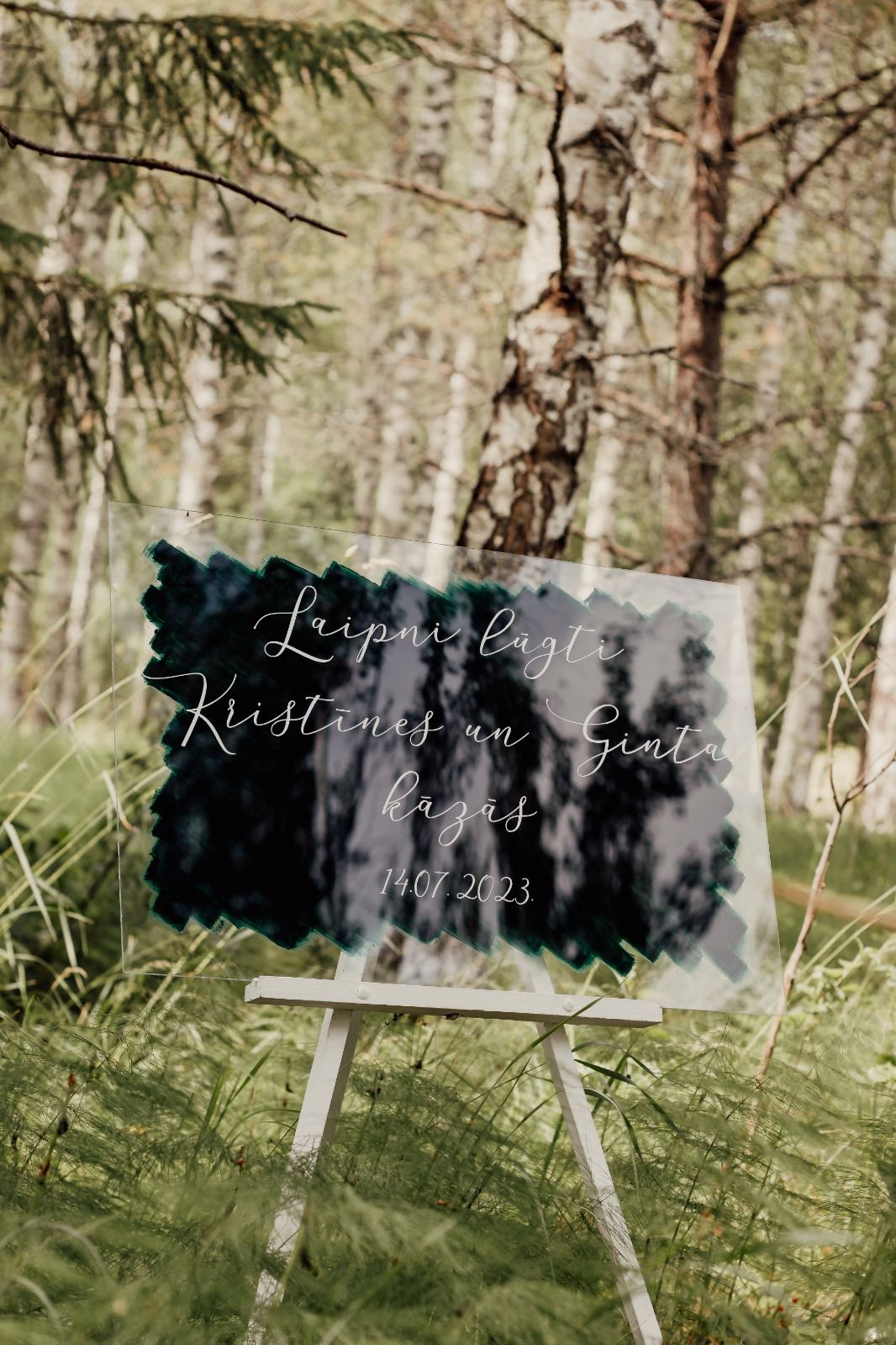 Personalizēta kāzu plāksne ar fonu