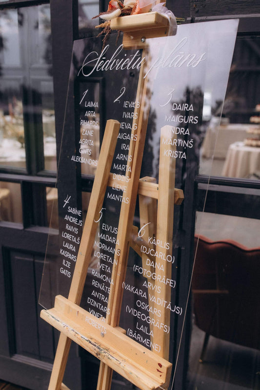 Personalizēta akrila plāksne “Sēdvietu plāns”