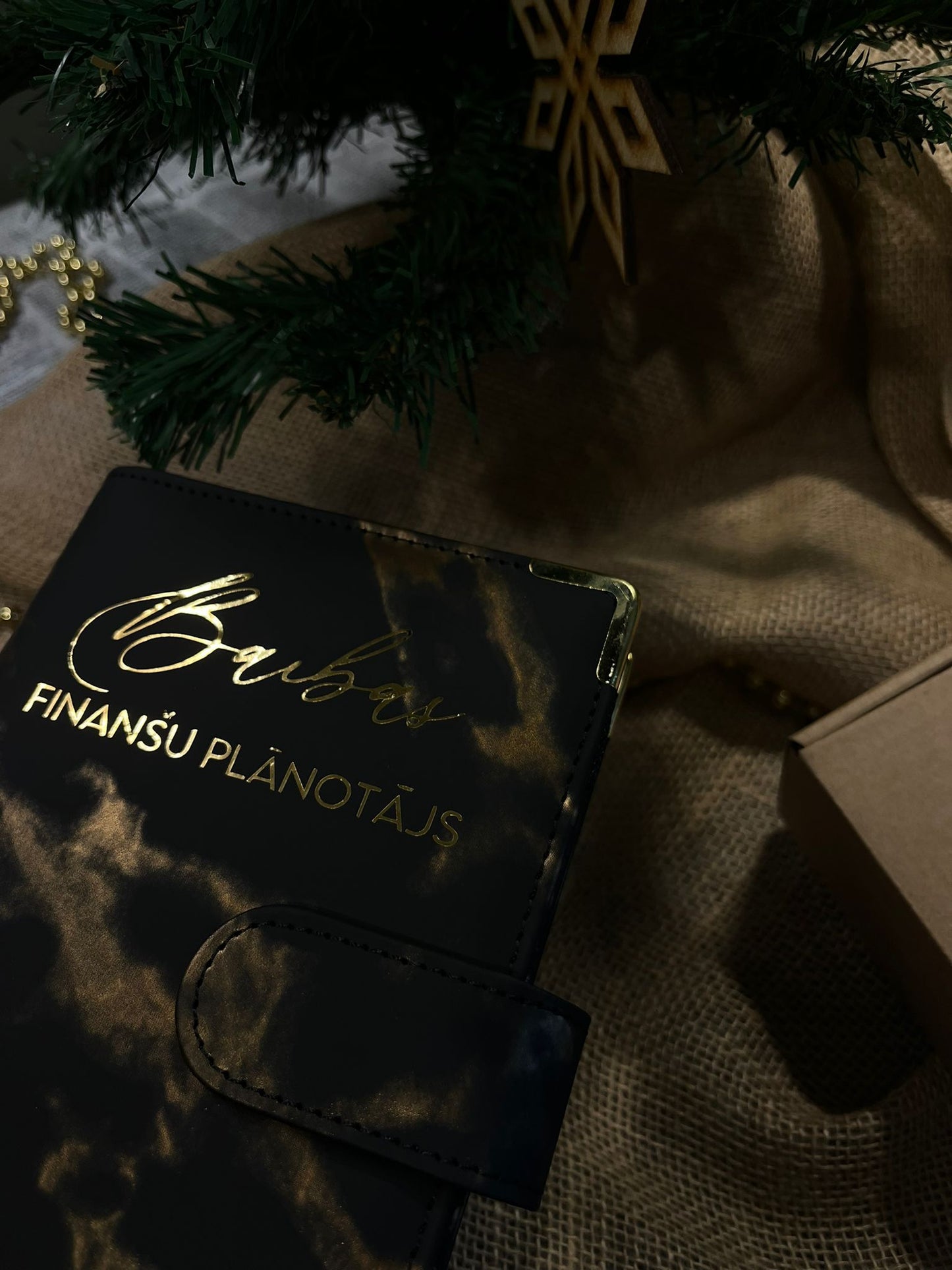 Melns marmora personalizēts finanšu planotājs