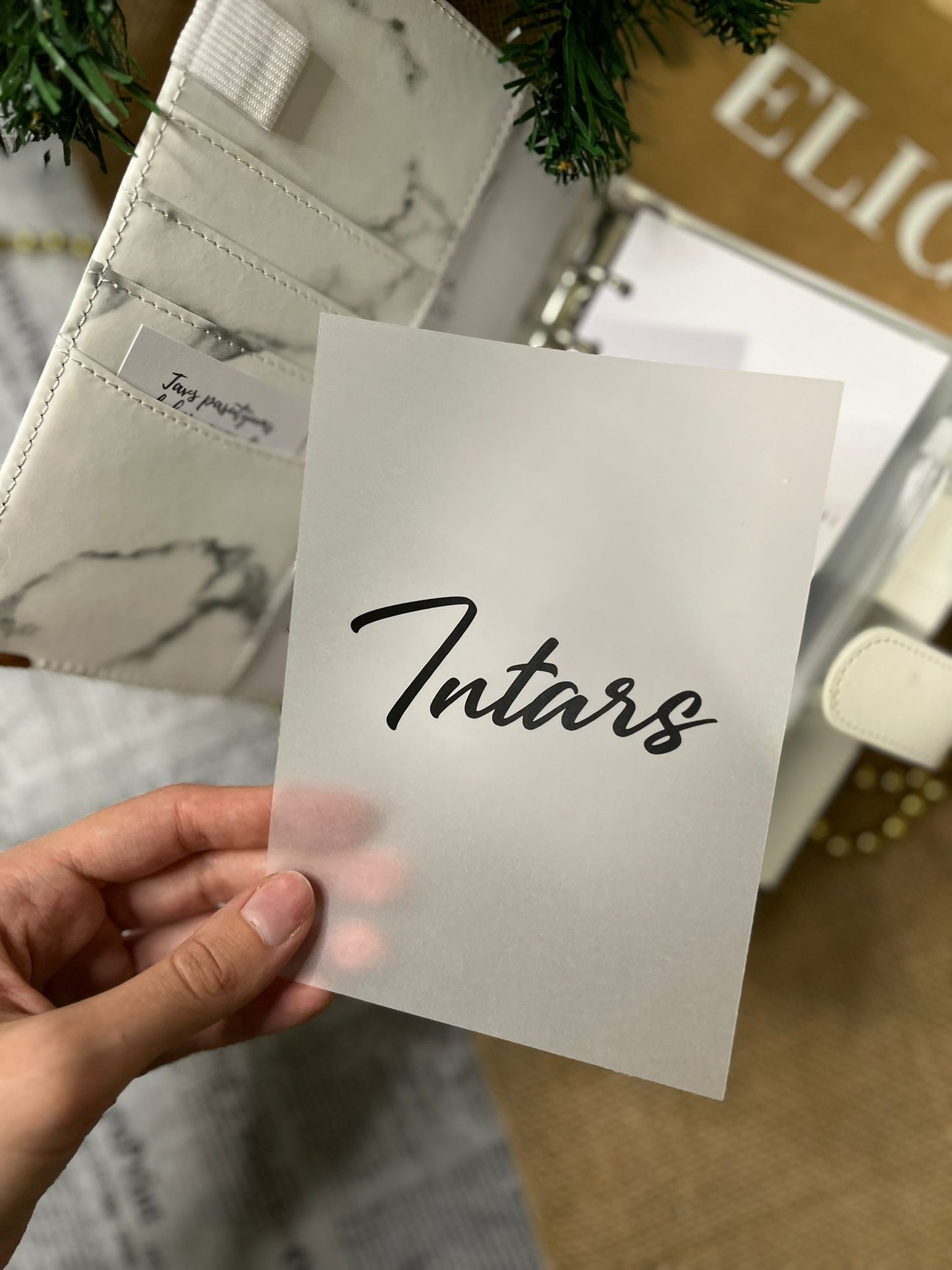 Balts marmora personalizēts finanšu planotājs