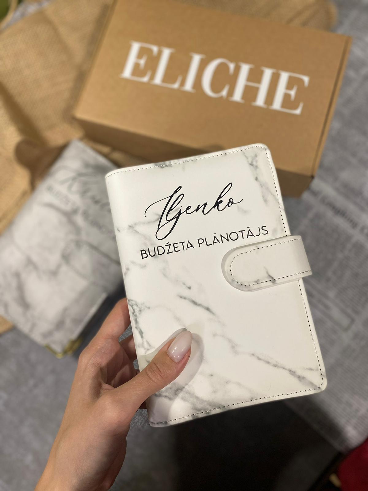 Balts marmora personalizēts finanšu planotājs