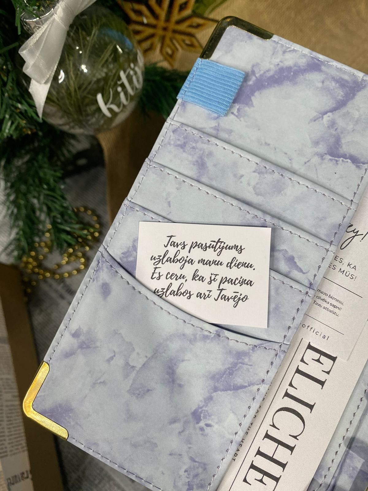 Pasteļviolēts marmora personalizēts finanšu planotājs