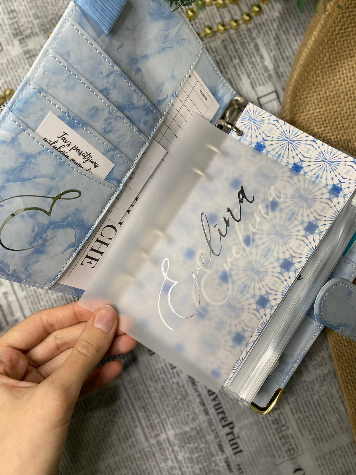 Pasteļzils marmora personalizēts finanšu planotājs