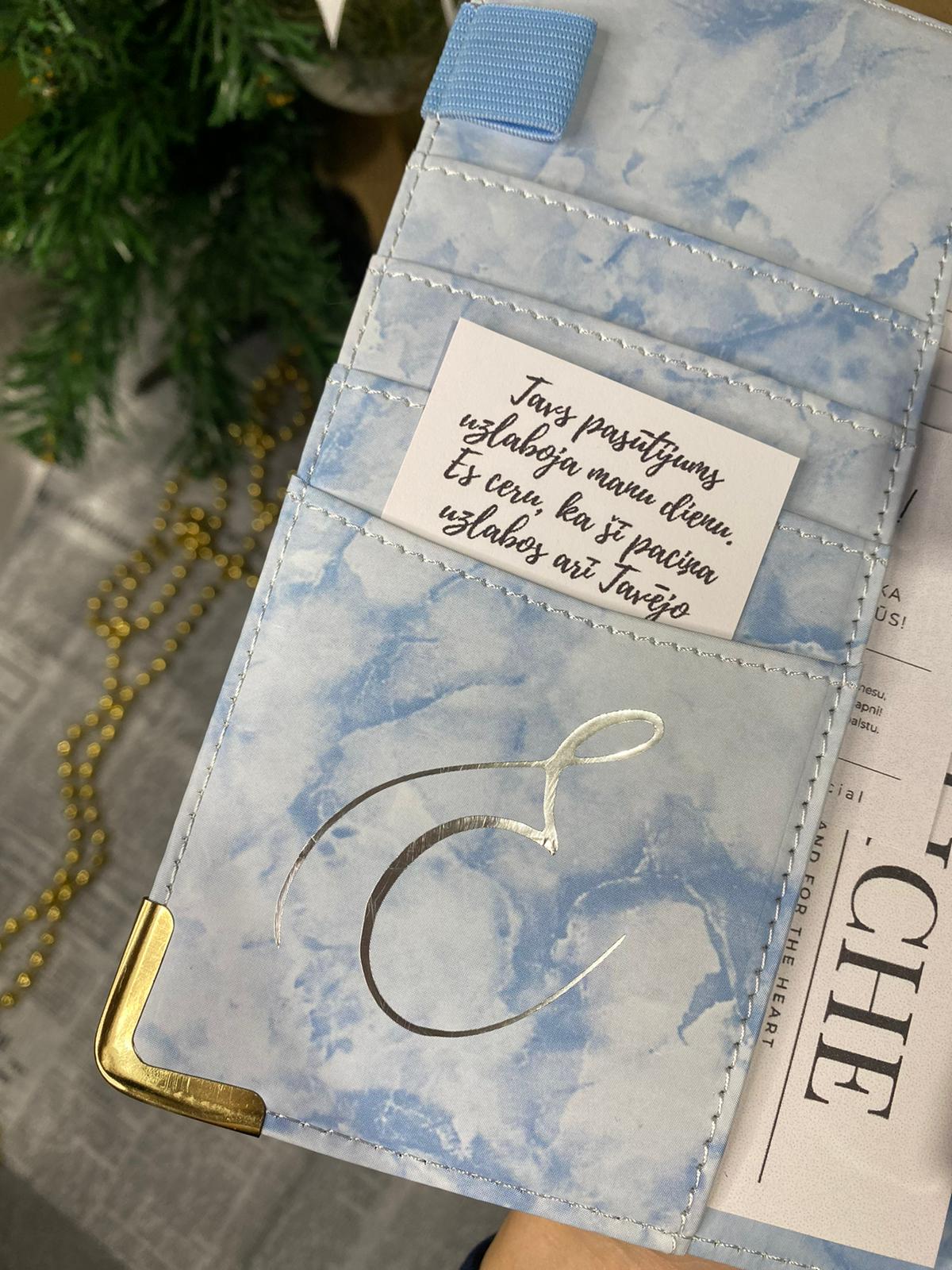 Pasteļzils marmora personalizēts finanšu planotājs