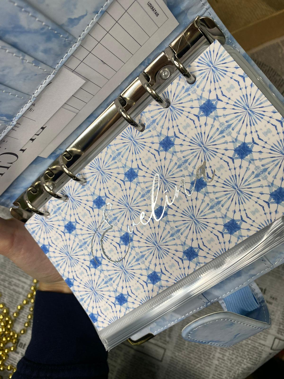 Pasteļzils marmora personalizēts finanšu planotājs
