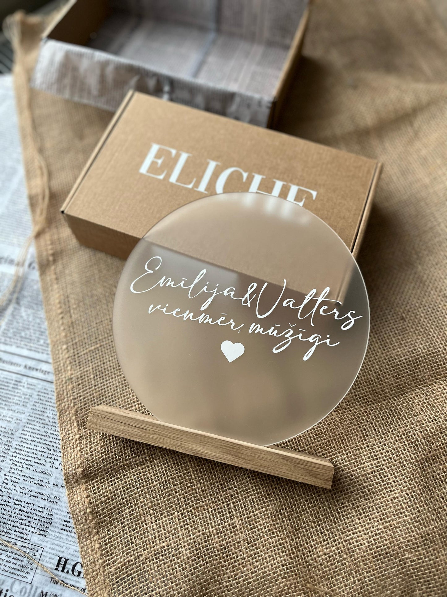 Personalizēts dekors apļa formā